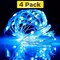 100 LED Plug-In Fairy Lights — Silver Copper Wire, 32ft, Delicate & Bright